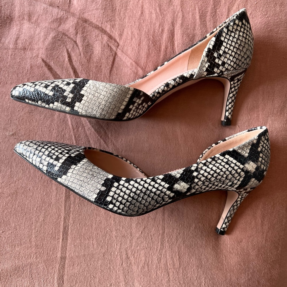 Lucie pumps in snake embossed leather from J. Crew